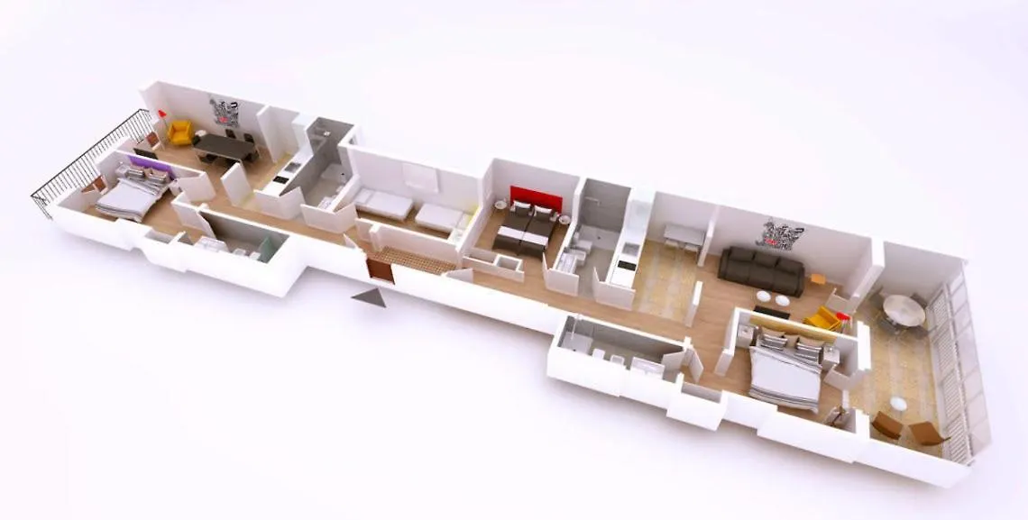 Stylish And Centric 2-Bedroom Apartment In Eixample &Terrace P2 Barcelona 0*,  Spain